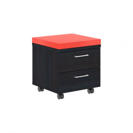 Тумба Мобильная КСМC-2Д Легно Темный/Красный / XMC-2D_0