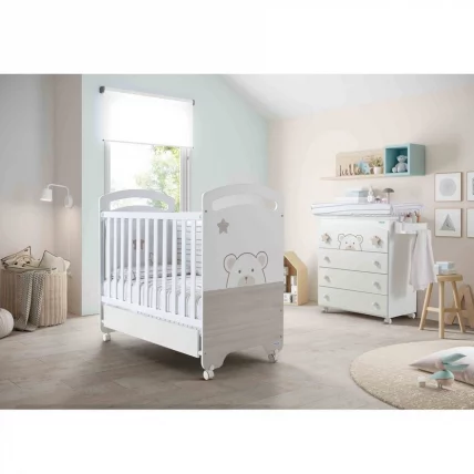 Комод пеленальный Микуна Бубу Б-970 Вхите Беиге Старс / Micuna Bubu B-970 White Beige Stars_3