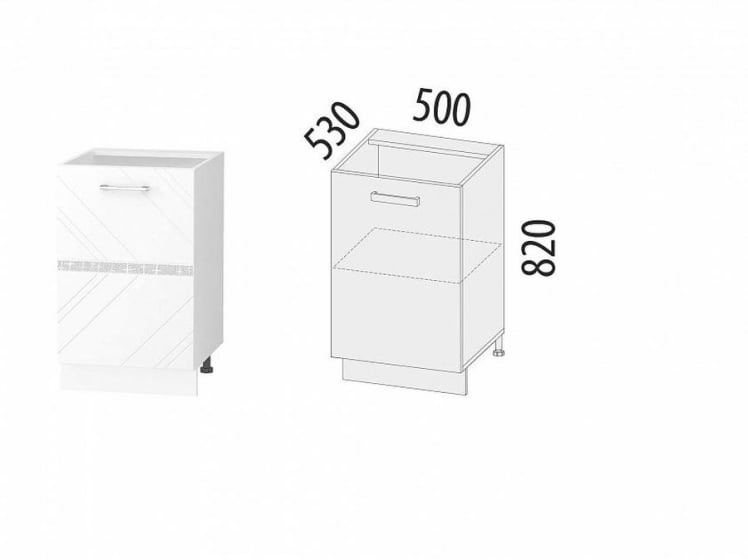 Напольный шкаф (лев/прав) Бьянка 102.61_1