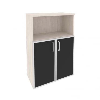 Шкаф средний широкий ОНИКС О.СТ-2.2Р блаcк Денвер Светлый / ONIX O.ST-2.2R black_0