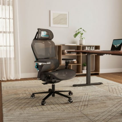 Эргономичное компьютерное кресло (для геймеров) Еурека ТЙПХОН, Блуе / Eureka TYPHON, Blue_13