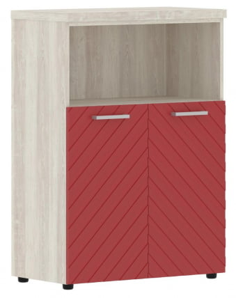 Шкаф с глухими малыми дверьми и топом Торр ЛУКС ТЛМC 85.3 Сосна Эдмонд Красный / Torr LUX TLMC_0