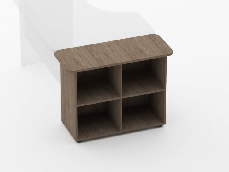 Тумба приставная к столу Глассй 3.18.12 Дуб Верцаска / Glassy_0