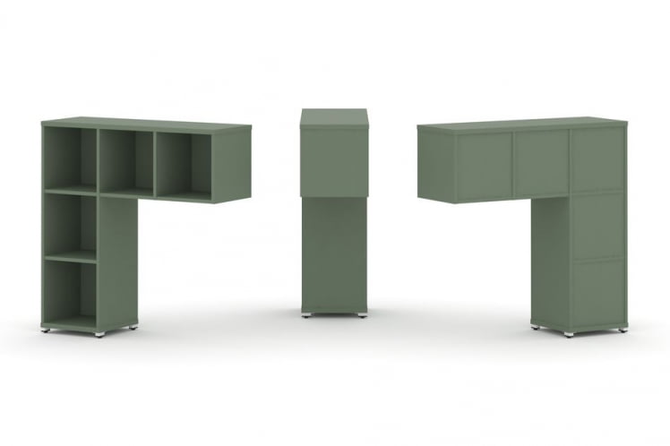 Надставка на стол низкая односторонняя + задняя стенка 5шт. CОНCЕПТ CН.ОНН-001 Кобо Белый металл / CONCEPT CN.ONN-001_0