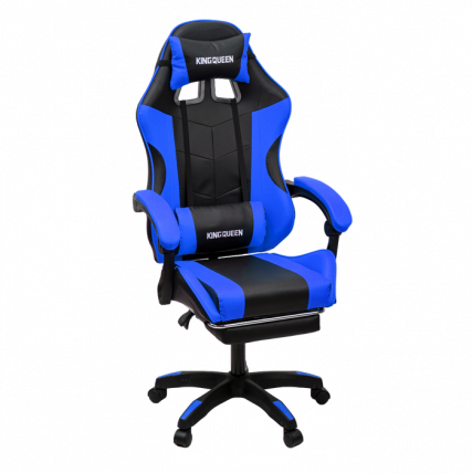 Кресло 1209-1 КИНГКУЕЕН, цвет черный/синий, 1209-1-блаcк-блуе-масс / KINGQUEEN, 1209-1-black-blue-mass_0