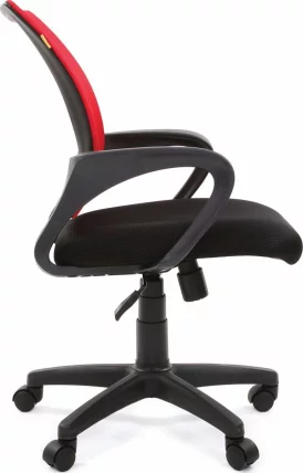 Кресло оператора CХАИРМАН 696 Черный пластик (блаcк) красный / CHAIRMAN (black)_2