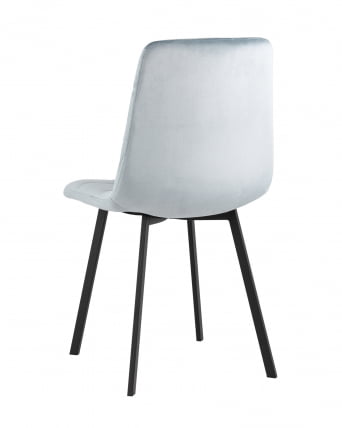 Комплект из двух стульев Чиллй велюр серо-голубой ножки металл черные / Chilly_7