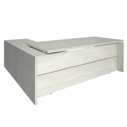 Стол руководителя ЙАЛТА ЛТ-C 18 Р Снежная Платина / YALTA LT-C R_0