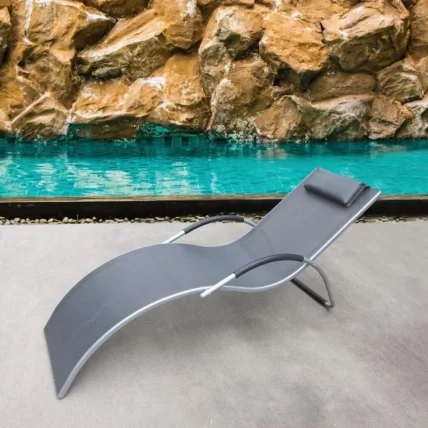 Шезлонг-лежак ГРАЦИЯ МC-3039ГА Силвер-Блаcк / MC-3039GA Silver-Black_0