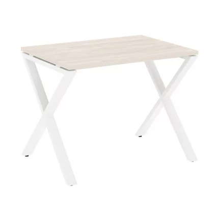 Стол рабочий ЛОФТ ВР.Л-СРКС-1.7 Металл белый Денвер светлый / LOFT VR.L-SRX-1.7_0