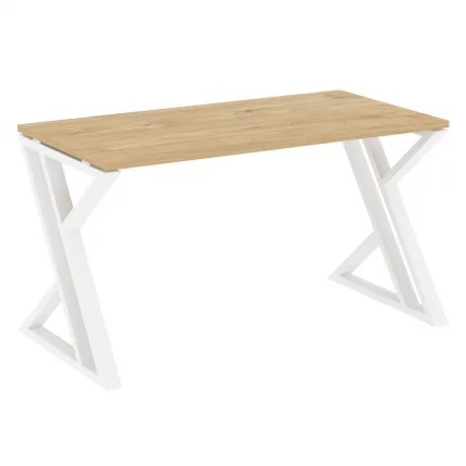 Стол рабочий ЛОФТ ВР.Л-СРЗ-3.7 Металл белый Тиквуд светлый / LOFT VR.L-SRZ-3.7_0