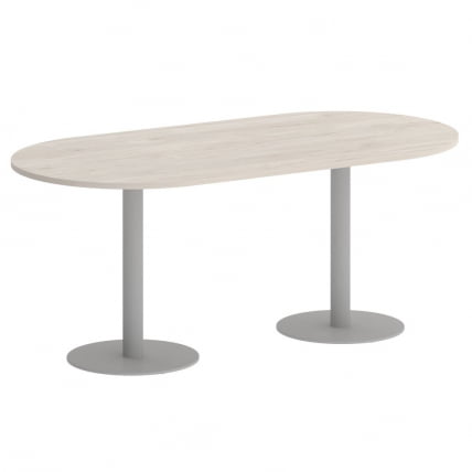Стол овальный ХОМЕ ОФФИCЕ ВР.СП-5-180.1 Денвер Светлый/Серый металл / HOME OFFICE VR.SP-5-180.1_0