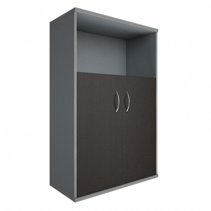 Шкаф средний широкий Рива А.СТ-2.1 Венге/Металлик / Riva_0