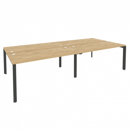 Рабочая станция на П-образном м/к ОНИКС О.МП-Д.РС-4.4.7 Тиквуд Светлый/Антрацит / ONIX O.MP-D.RS-4.4.7_0