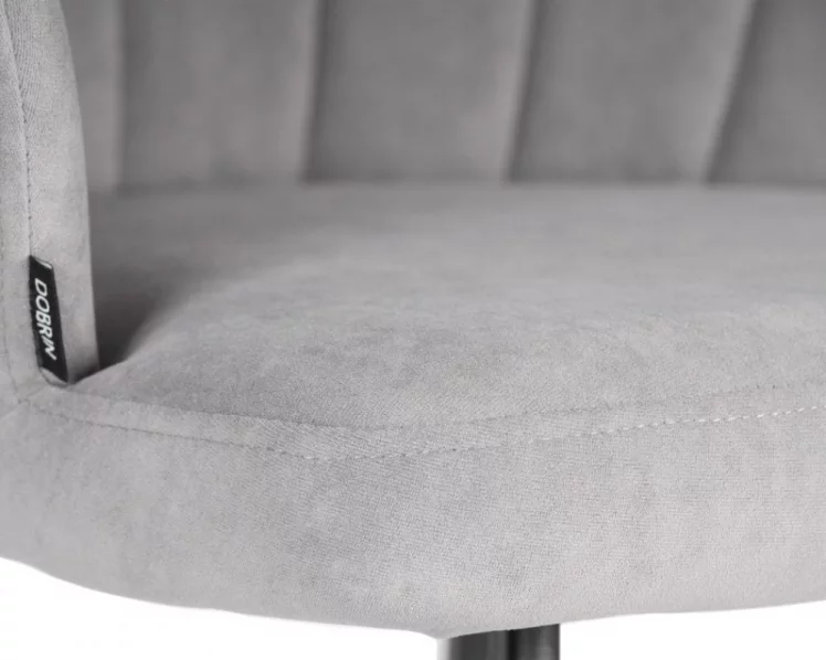 Стул обеденный ДОБРИН НАОМИ (ЭМАЛЬ ЧЕРНЫЙ МУАР велюр Катаниа Смоке) / DOBRIN NAOMI Catania Smoke)_6