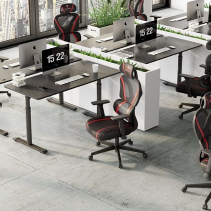 Эргономичное компьютерное кресло (для геймеров) Еурека Норн, Ред / Eureka Norn, Red_4