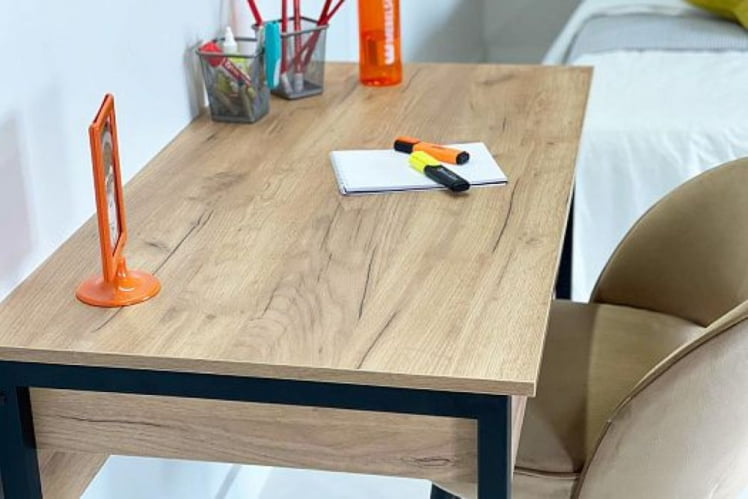 Стол Юниор СМУ-01 белое дерево/белый муар / SMU-01_3