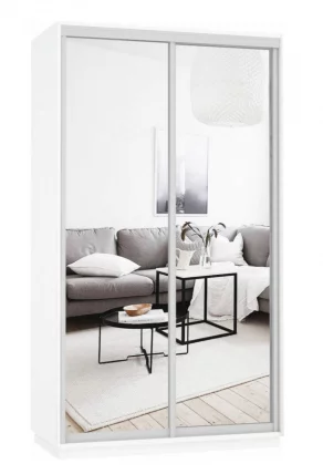 Шкаф-купе двухдверный Экспресс Дуо Экспенс 1200х2200х Белый снег / 1200х2200h_0