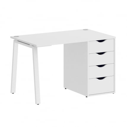 Стол письменный ХОМЕ ОФФИCЕ ВР.СП-3-118.4.А Белый Бриллиант/Белый металл / HOME OFFICE VR.SP-3-118.4.A_0