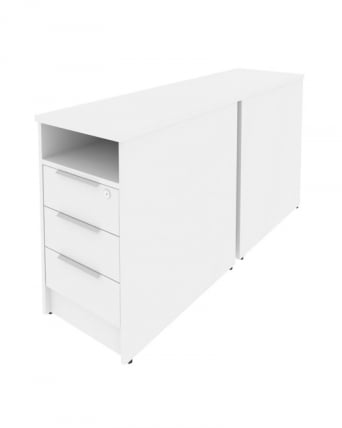 Тумба приставная двойная Метал Сйстем Б.ТП-2 Белый / Metal System_0