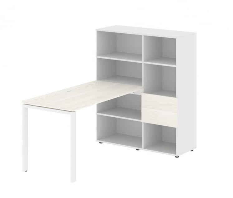 Рабочая станция ЕДИС ЕУРСТ 1113 Ясень Траун Белый Белый / EDIS EURST_0