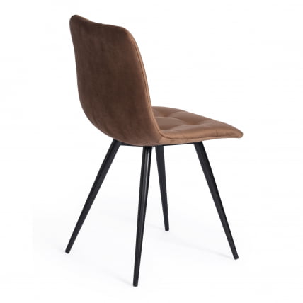 Стул CХИЛЛЙ (мод. 7095) ткань/металл, 45кс53х88 см, высота до сиденья 50 см, коричневый баркхат 12/черный / CHILLY (mod. 45x53х88 barkhat_2