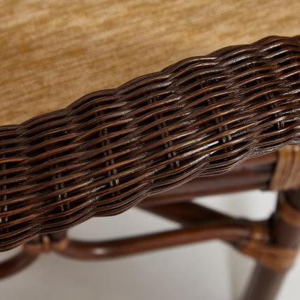 Комплект обеденный АНДРЕА ГРАНД (стол со стеклом+6 кресел+ подушки) Пекан Вашед (античн. орех), Ткань рубчик, цвет кремовый / ANDREA GRAND Pecan Washed_13