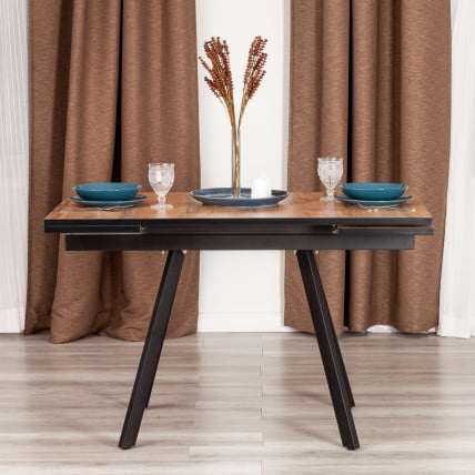 Стол ВИГО ЛДСП/ХПЛ/металл, 120 кс 80 кс 30 х 30 х 75 см, Дуб Вотан/черный / VIGO ЛДСП/HPL/металл, x x_10