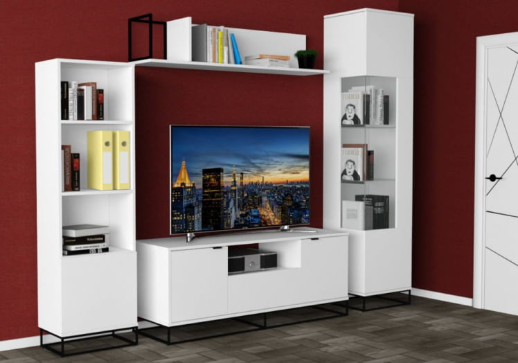 Полка навесная Ситй средняя белый / City_7