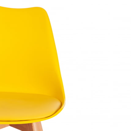 Стул ТУЛИП (мод. 73) / 1 шт. в упаковке дерево/пластик/ПУ, 48.5*52.5*83cм, желтый / TULIP (mod. 48.5*52.5*83cм,_5