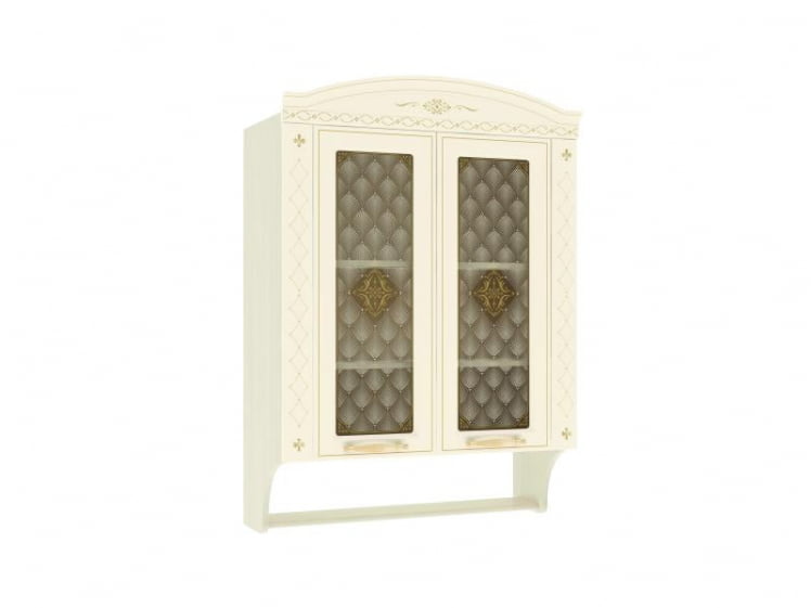 Шкаф-витрина с колоннами Милана 23.15 Сосна Астрид/Ваниль_0