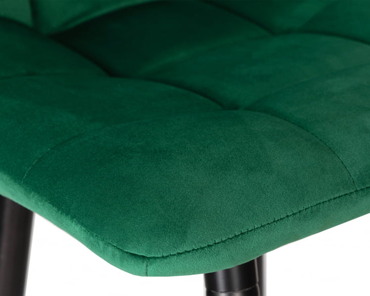Стул полубарный ДОБРИН ОЛИВИА (черные матовые ножки, зелёный велюр (108-64)) / DOBRIN OLIVIA_6