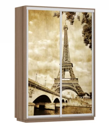 Шкаф-купе двухдверный Экспресс Дуо 1400х2200х Париж/Ясень шимо тёмный / 1400х2200h_0