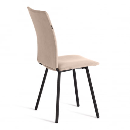 Стул обеденный Ла Роуссе (2 шт. в упаковке) НЕВ, велюр, бежевый/черный, 7, 45х55х93 см / La Rousse NEW,_2
