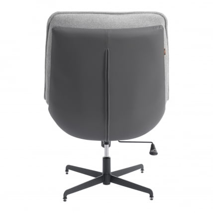 Кресло лаунж Космо велюр/букле/экокожа, ВТ шапе силвер/графит / Cosmo VT shape silver/графит_3