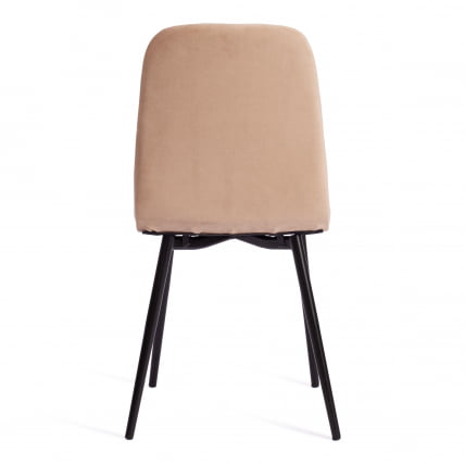 Стул АРC Велюр/металл , 46 х 52 х 88 см, бежевый/черный / ARC_3