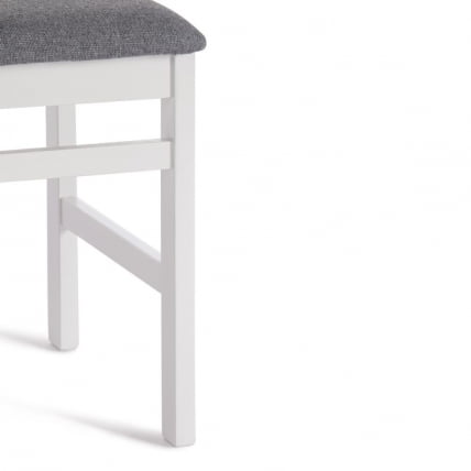 Стул РОСАРИО многослойная фанера, 39 х 39 х 99 см, вхите, ткань темно-серая (150) разобранный / ROSARIO white,_1