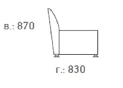 Еуроформа Европа 2-х местный диван Екотекс 3001 (чёрный)_77662 / Euroforma Ecotex_3