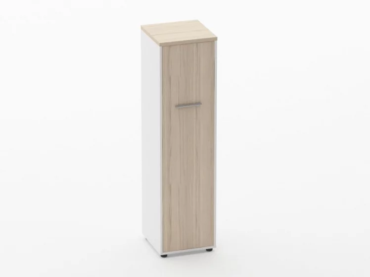 Шкаф 3 узкий закрытый, 1 дверь Дека 10.16.14Пр Туя/Белый / Deka_0