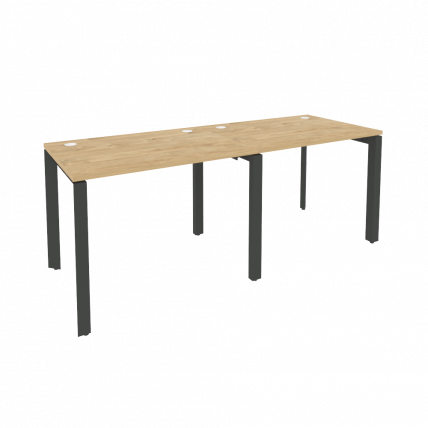 Рабочая станция на П-образном м/к ОНИКС О.МП-РС-2.1.7 Тиквуд Светлый/Антрацит / ONIX O.MP-RS-2.1.7_0