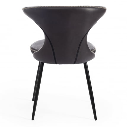 Стул ФЛАИР (мод. 9020) экокожа/металл, 60 х 56 х 78 см , серый 22/черный / FLAIR (mod._3