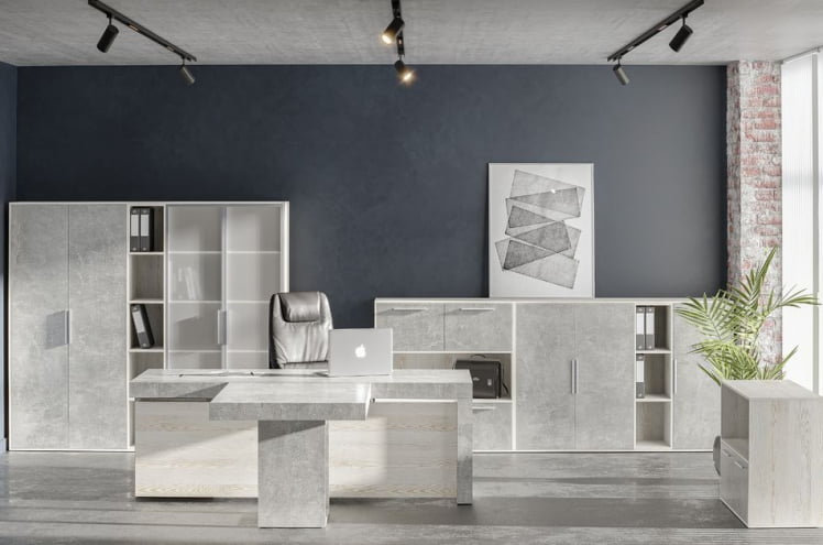 Стойка ресепшн левая Б-ТОНЕ БТН36190231 Сосна Бетон светлый / B-TONE BTN36190231_1