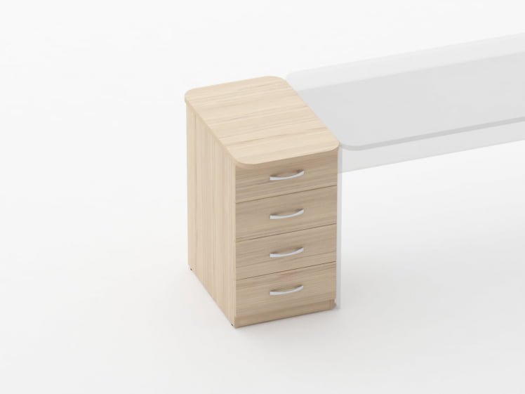 Тумба приставная на 4 ящика Глассй 3.10.10 Бук светлый / Glassy_1