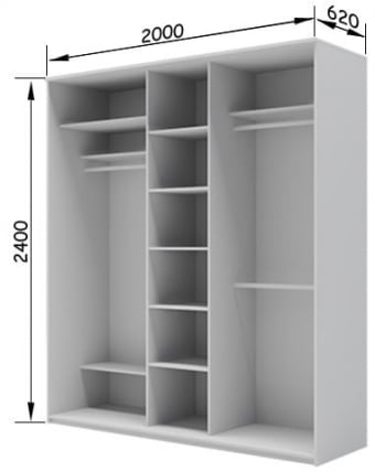 Шкаф-купе Хит-24-20-151 Бук бавария светлый_1