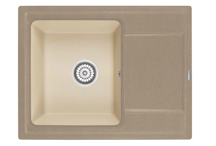 Кухонная мойка ХИБРИД ХИ-65 Песок-брют / HIBRID HI-65_0