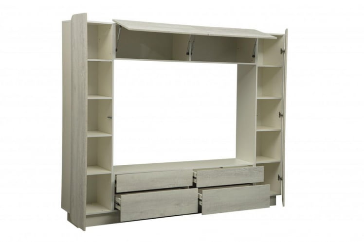 Шкаф многоцелевого назначения Лаванда-2 Белый Бетон пайн_2
