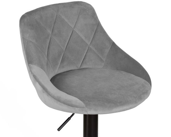 Стул барный ДОБРИН ЛОГАН БЛАCК (серый велюр (МДЖ9-75)) 2 шт / DOBRIN LOGAN BLACK (MJ9-75))_4