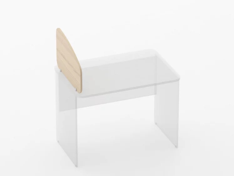 Экран разделительный Глассй 5.12.06 Дуб молочный / Glassy_1