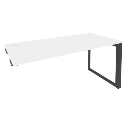 Стол-приставка на О-образном м/к к опорным элементам ОНИКС О.МО-СПР-4.7 Белый Бриллиант/Антрацит / ONIX O.MO-SPR-4.7_0