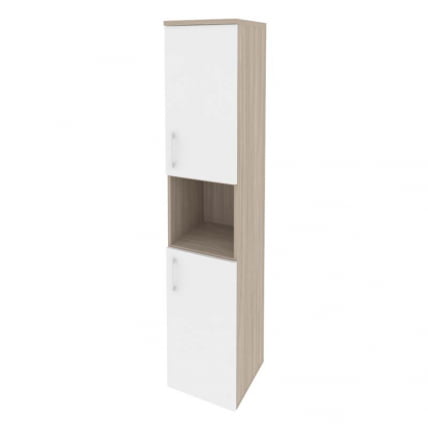 Шкаф высокий узкий правый ОНИКС О.СУ-1.5(Р) Дуб Аттик/Белый / ONIX O.SU-1.5(R)_0